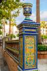 Decorative railing around the Plaza Alta main square, Algeciras, Spain. Art Print